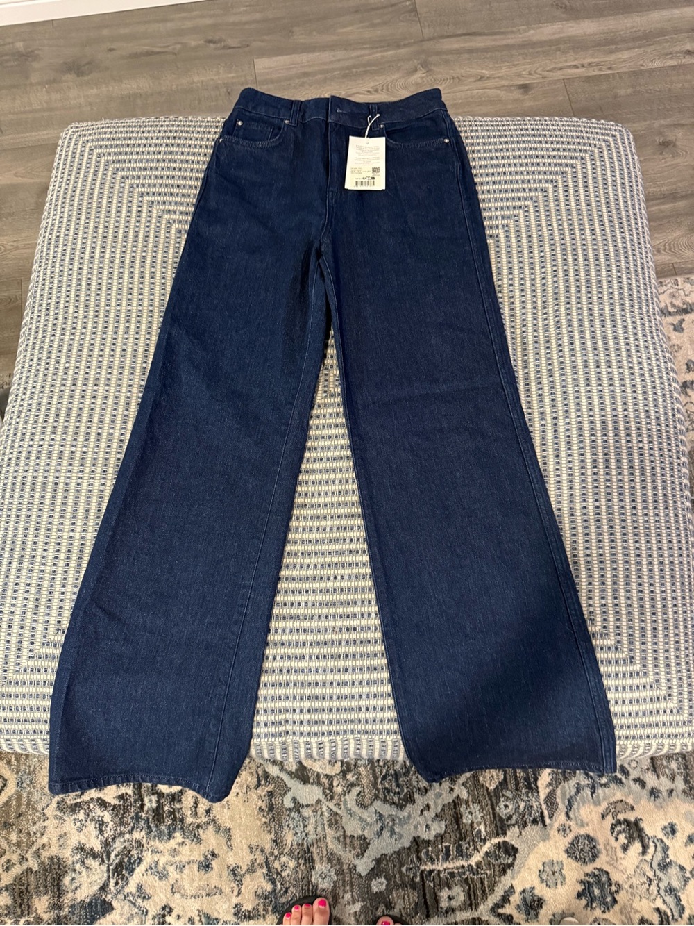 Sézane Dark Blue Wide-Leg Jeans